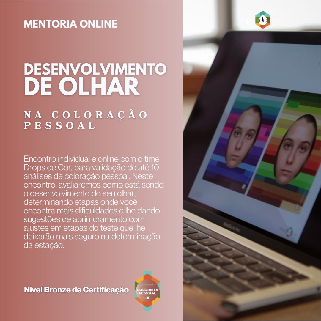 Mentoria Online - Desenvolvimento de Olhar na Coloração Pessoal