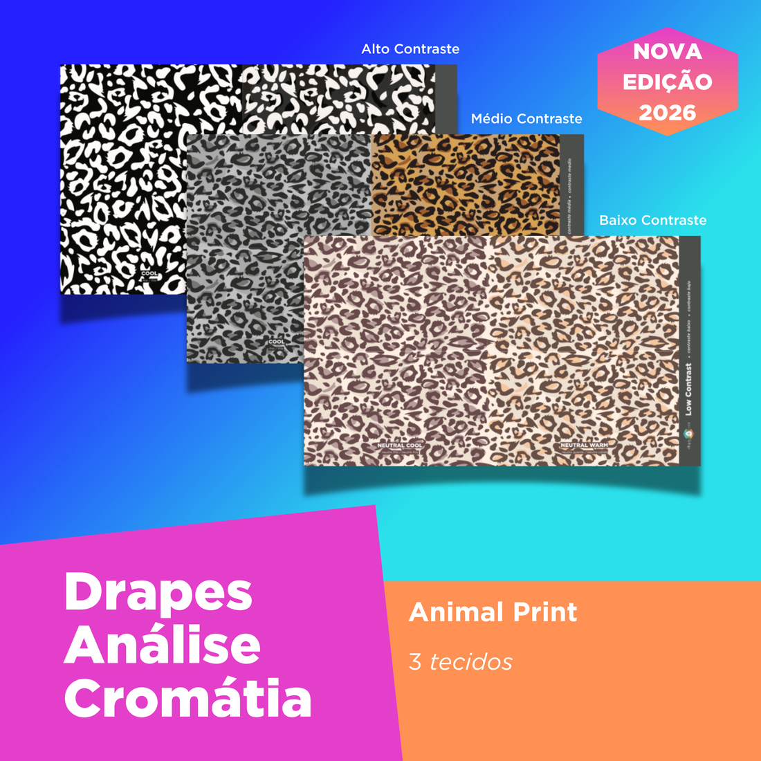 Nova Edição 2026 – Drape Estampas Animal Print – Coleção de Padronagens de Moda