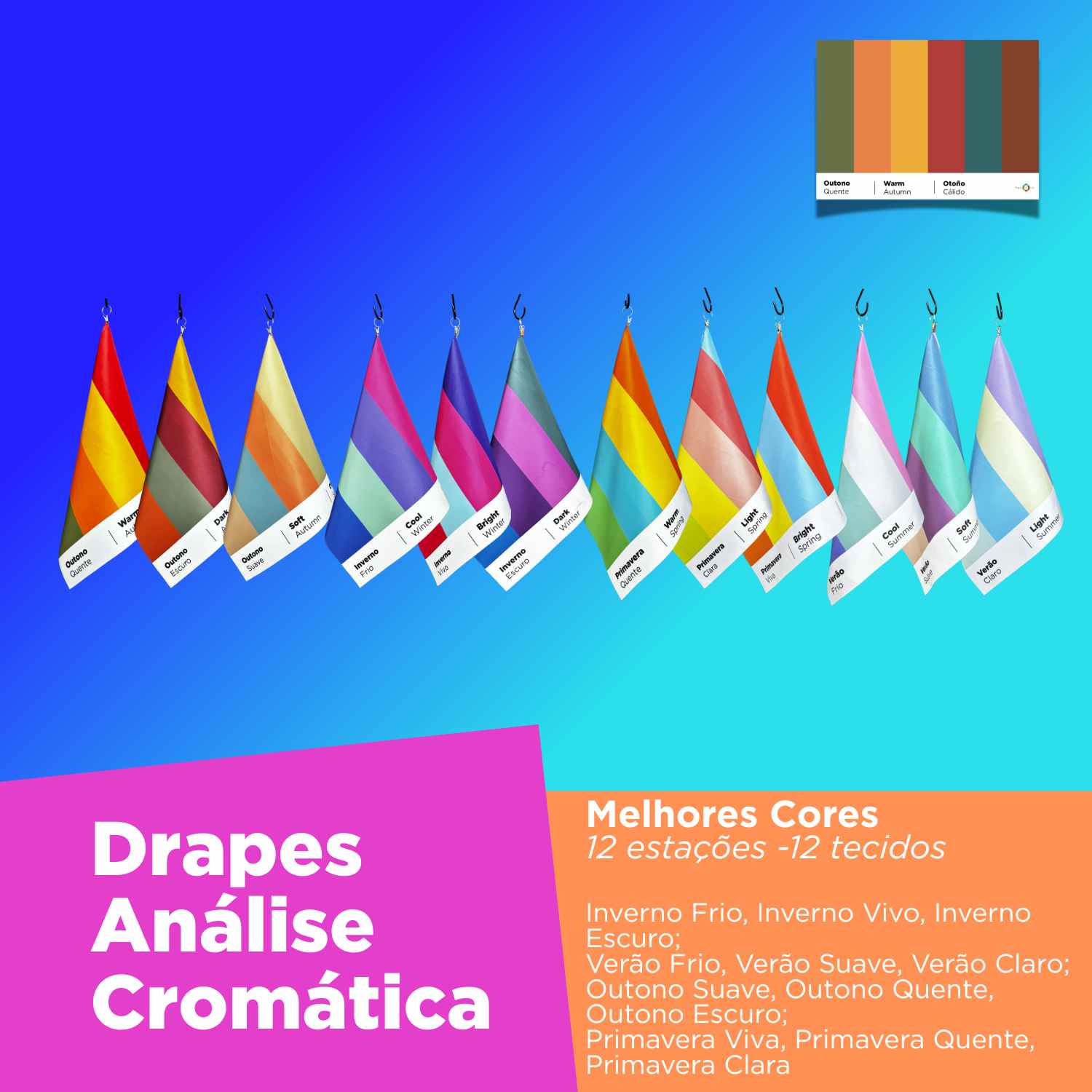 Kit Drapes das 12 Estações - Melhores Cores