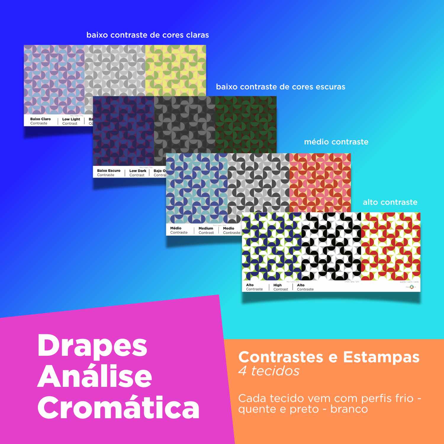 Drapes Contrastes e Estampas