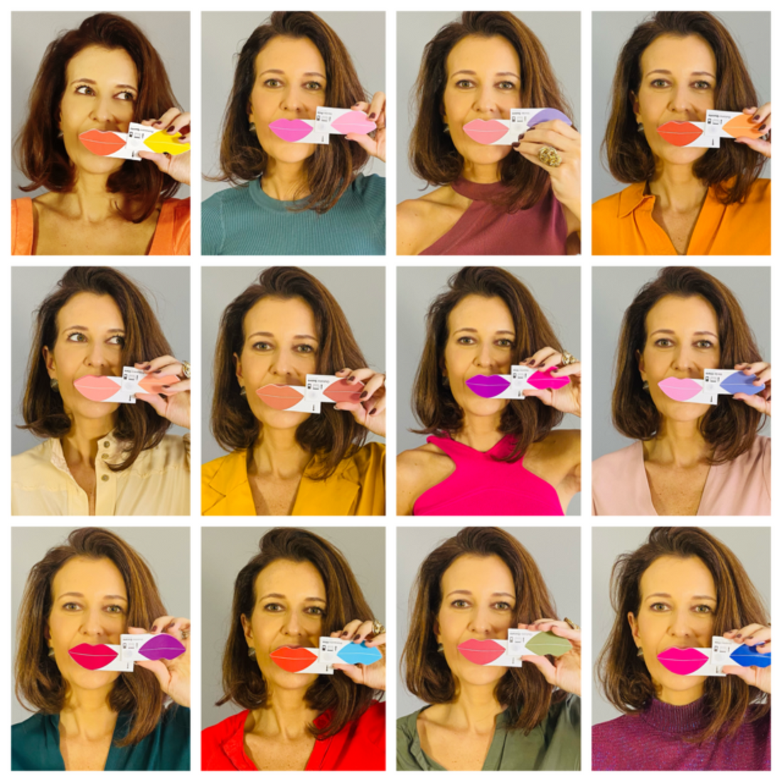 Kit Cartela Batom + Make + Cabelo