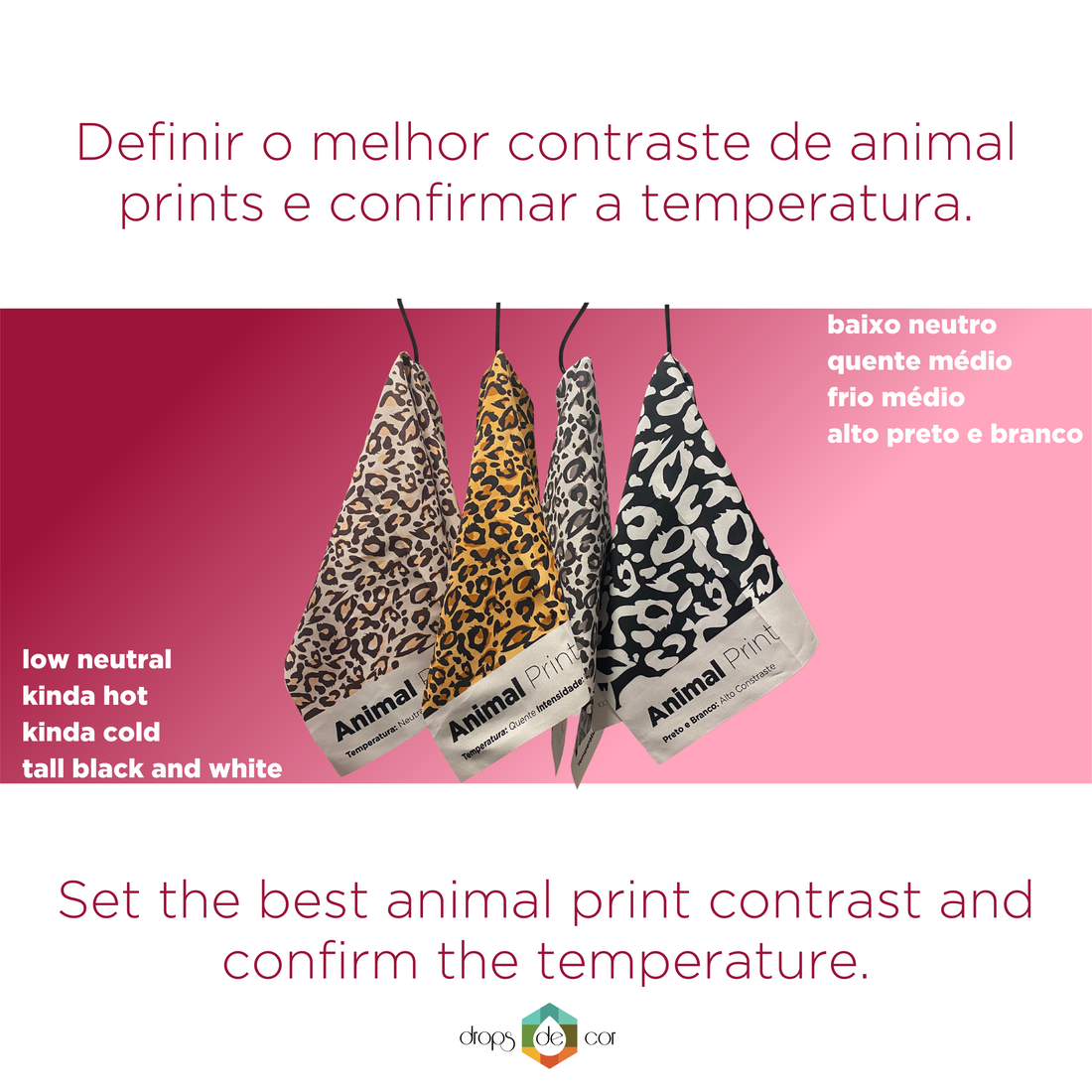 Drapes de Contraste de Estampas Animal Print