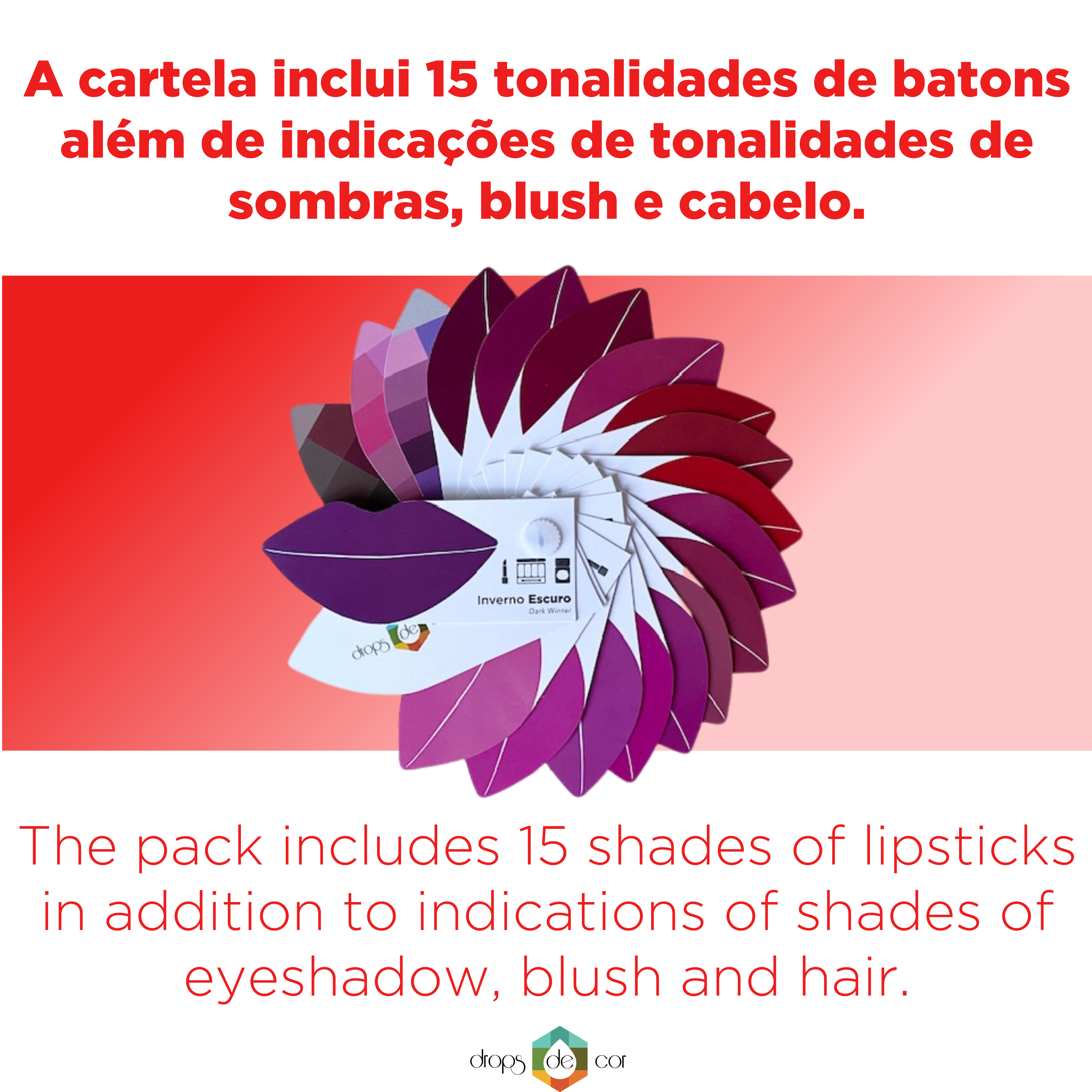 Barra de Labios + Maquillaje + Tarjeta para el Cabello - Verano Frío