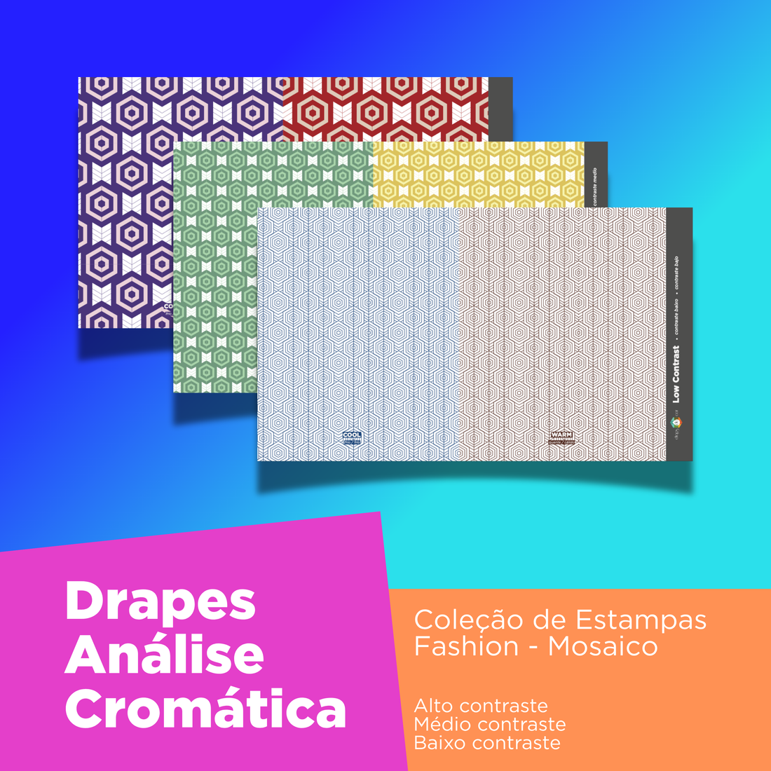 Nova Edição 2026 – Drapes Mosaico – Coleção de Estampas Fashion