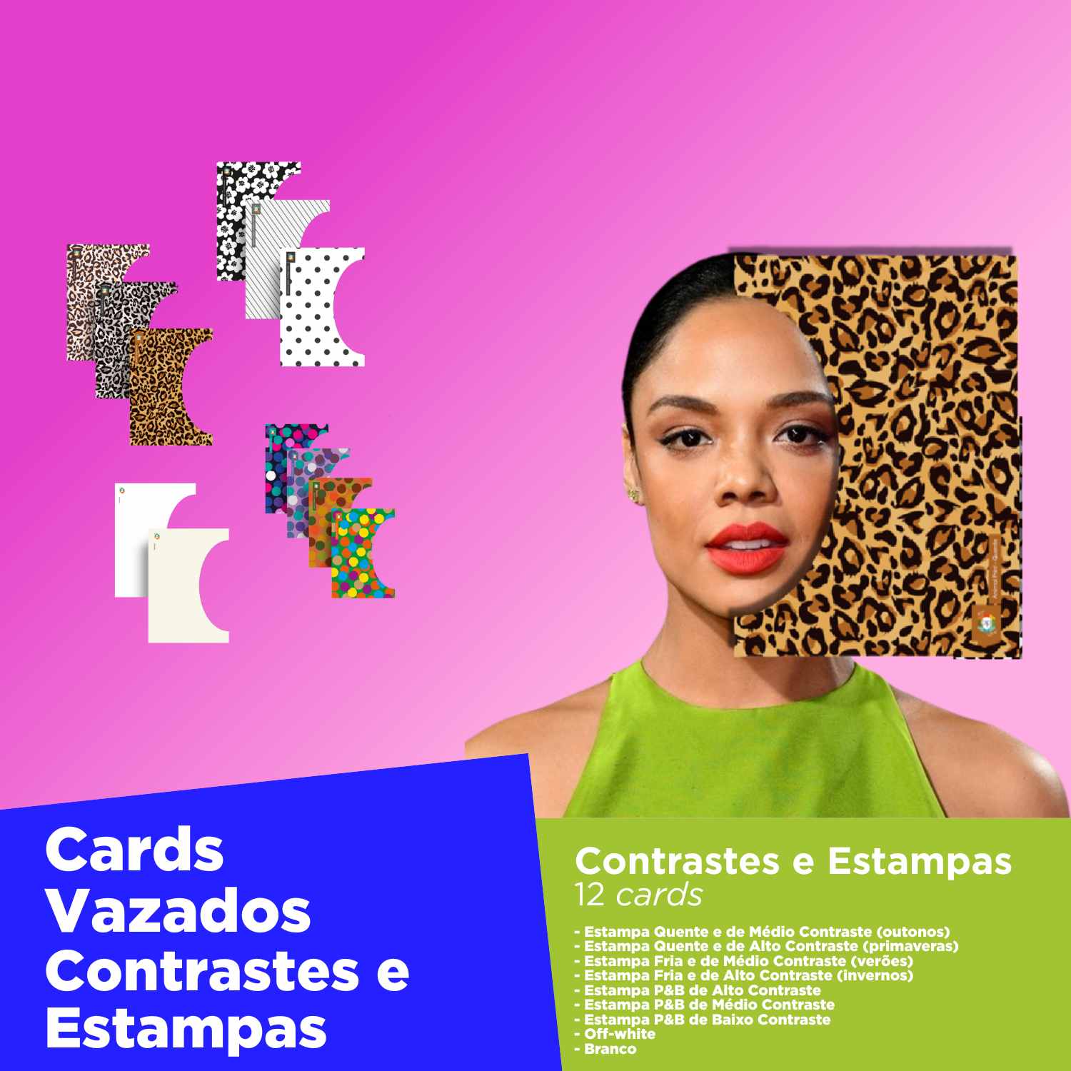 Kit Cartaz Contraste e Estampas Vazado