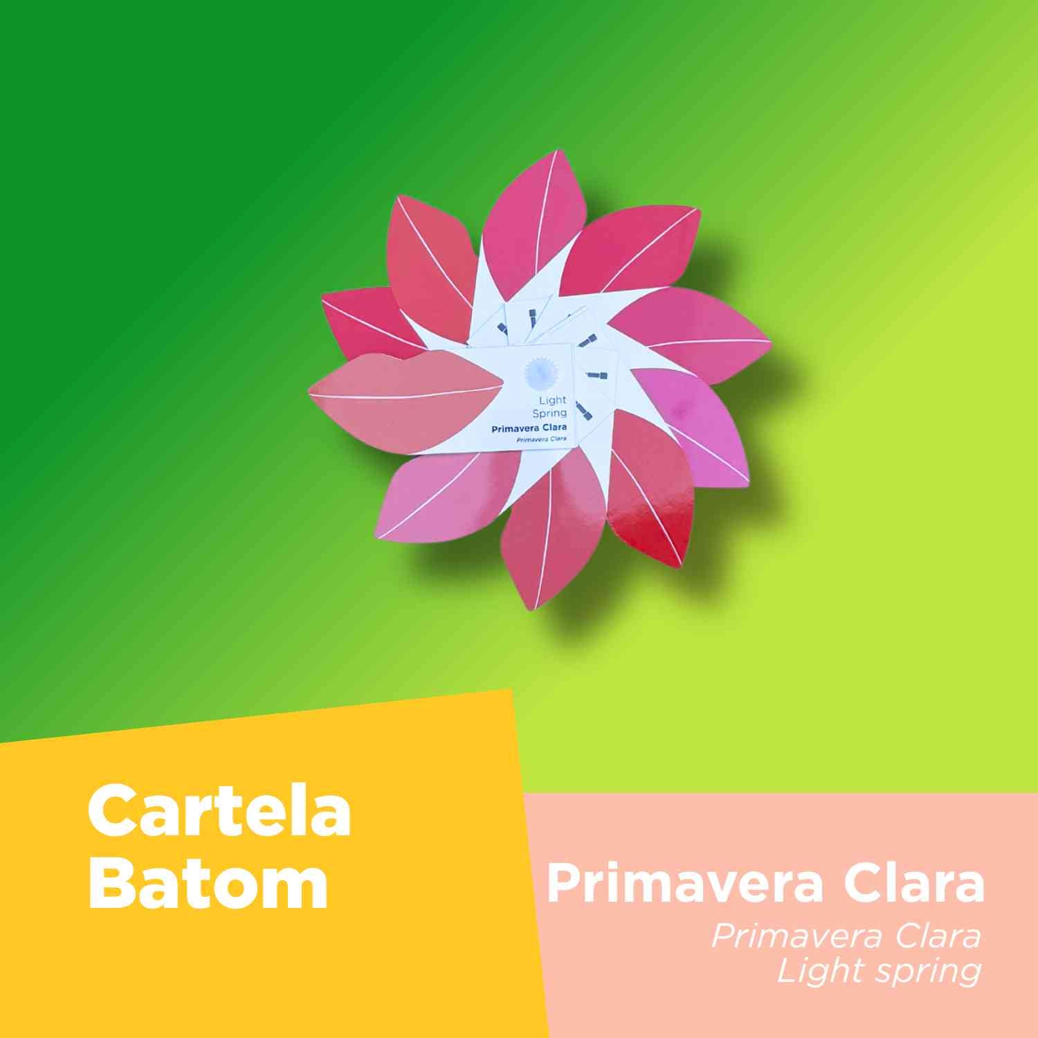 Cartela Batom + Make + Cabelo - Primavera Clara