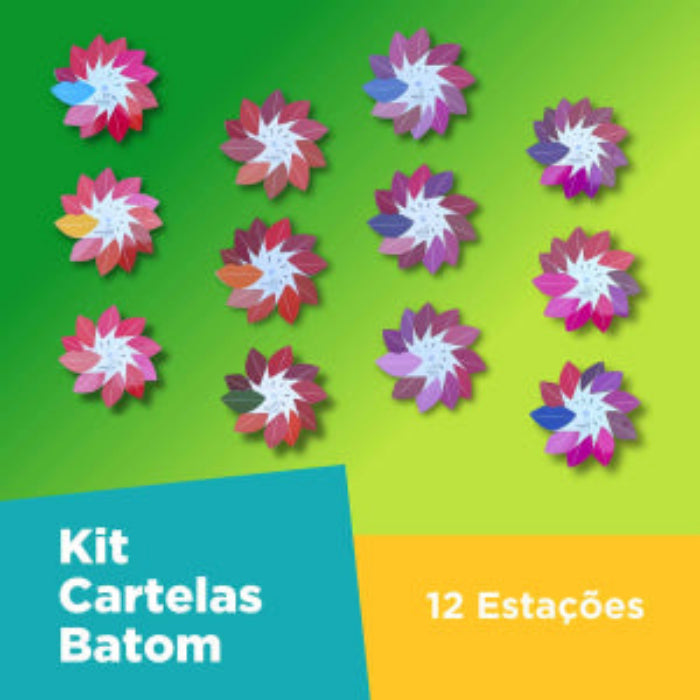 Kit Cartela Batom + Make + Cabelo
