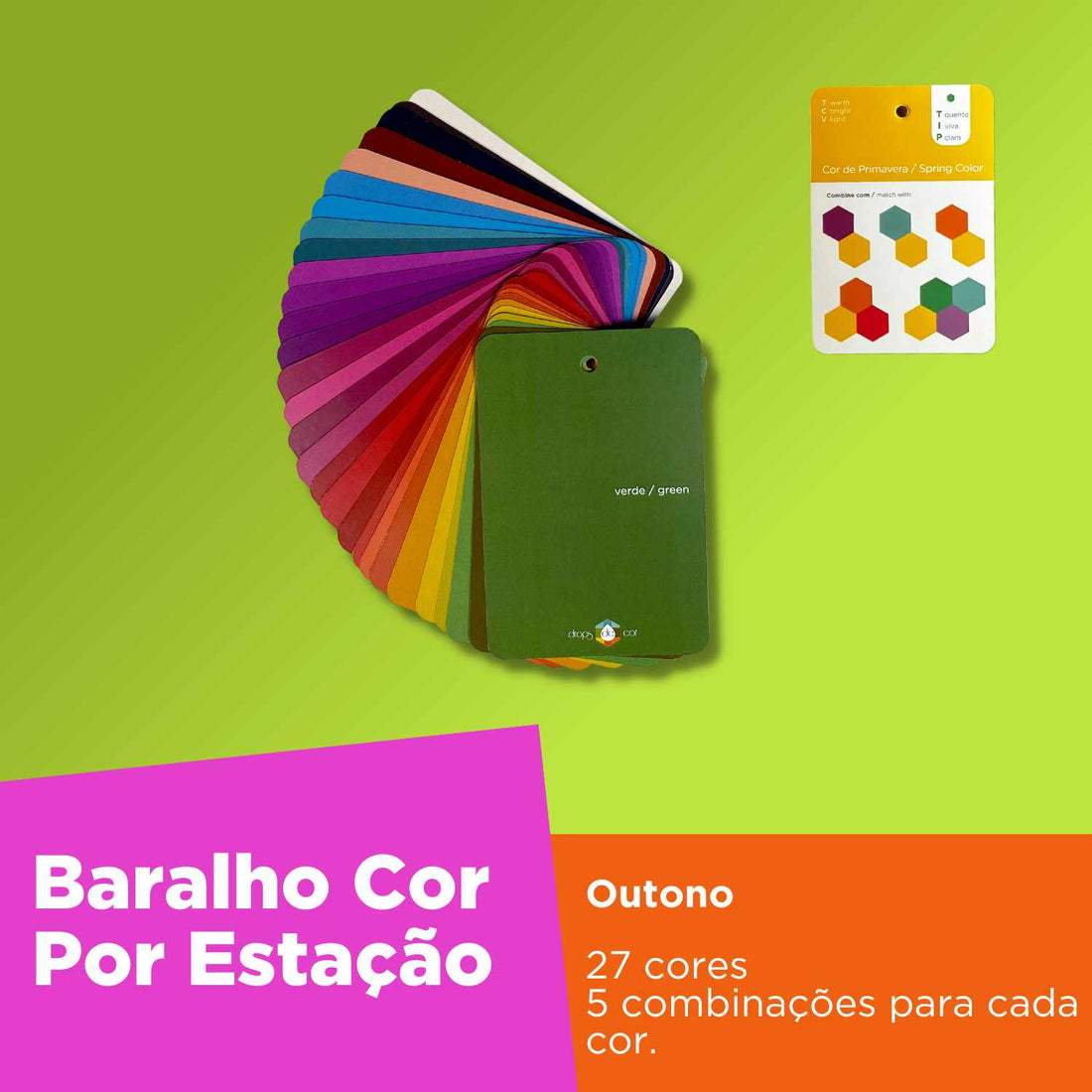 Tarjetas de colores otoñales
