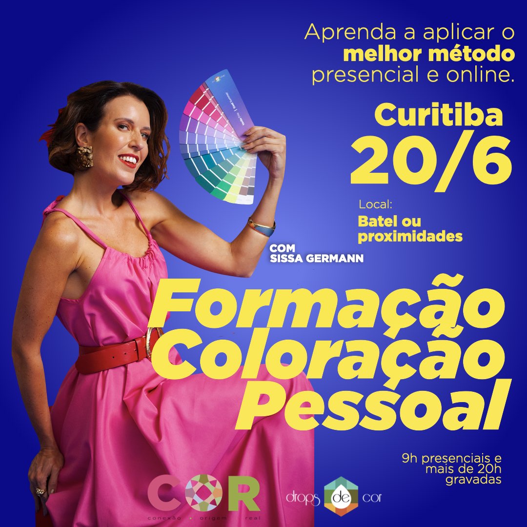Curitiba - Formação em Coloração Pessoal - 20 de Junho