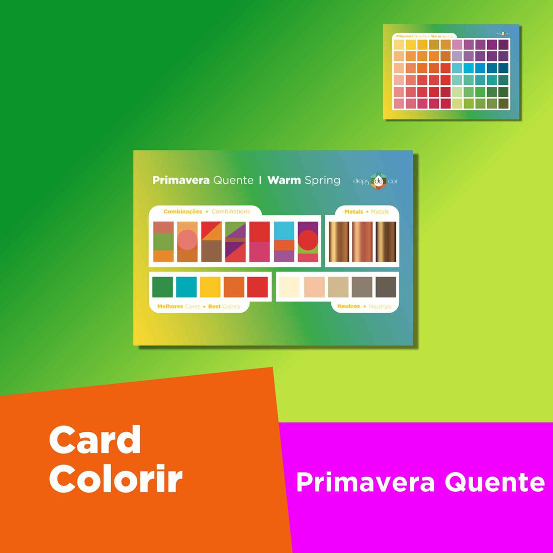 Card ColoRir Primavera Quente