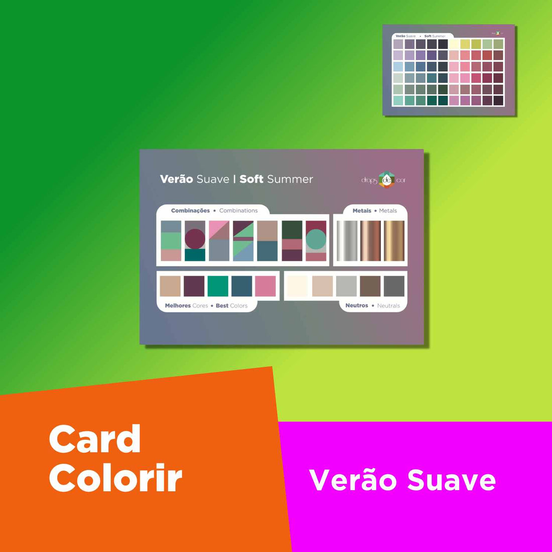 Card ColoRir Verão Suave