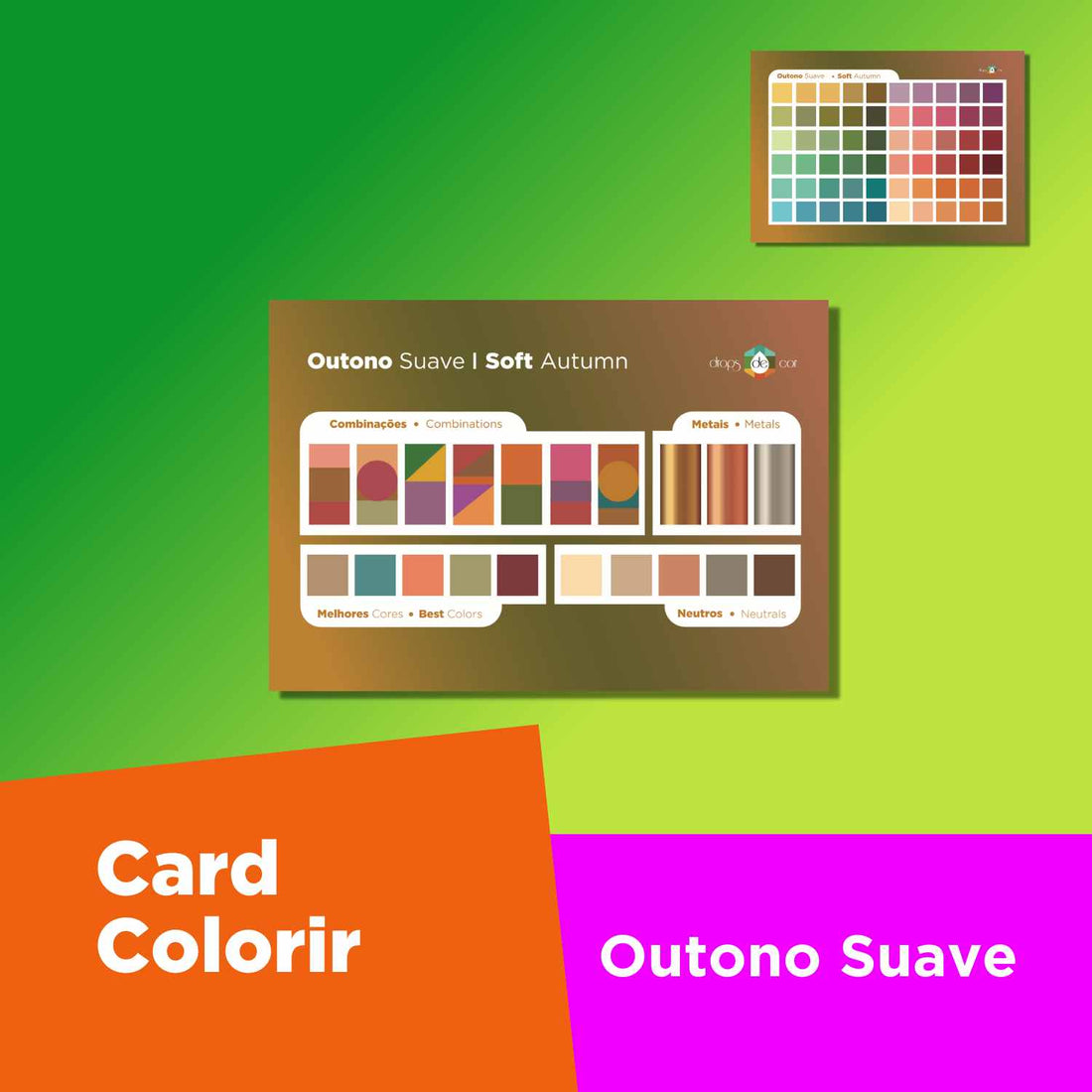 Card ColoRir Outono Suave