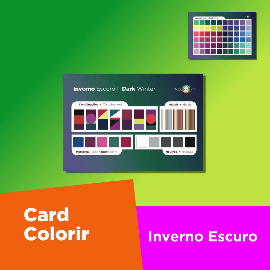 Card ColoRir Inverno Escuro