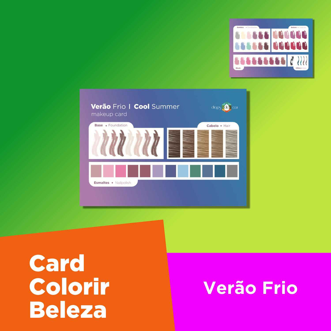 Card Beleza ColoRir Verão Frio