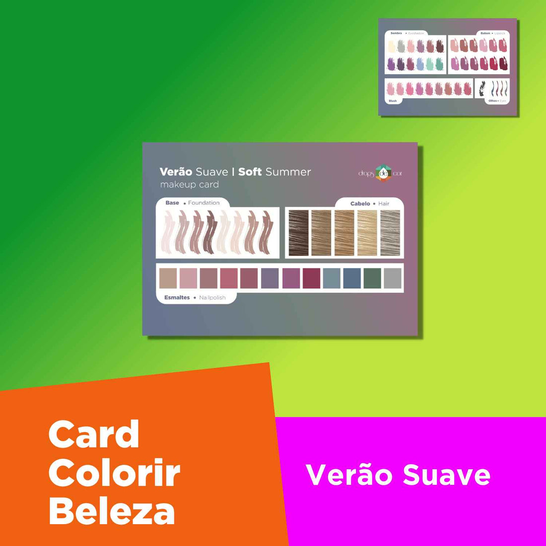 Card Beleza ColoRir Verão Suave