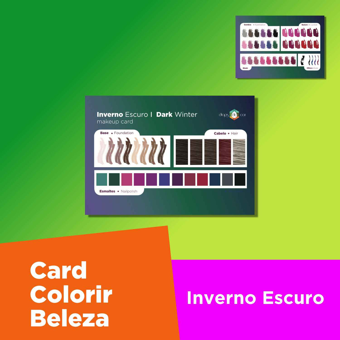 Card Beauty ColoRir Dark Winter