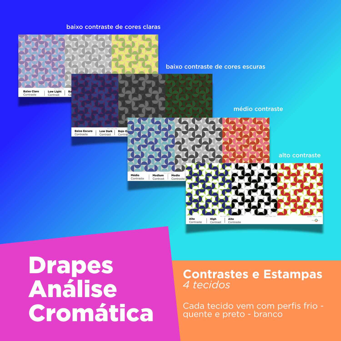 Drapes Contrastes e Estampas