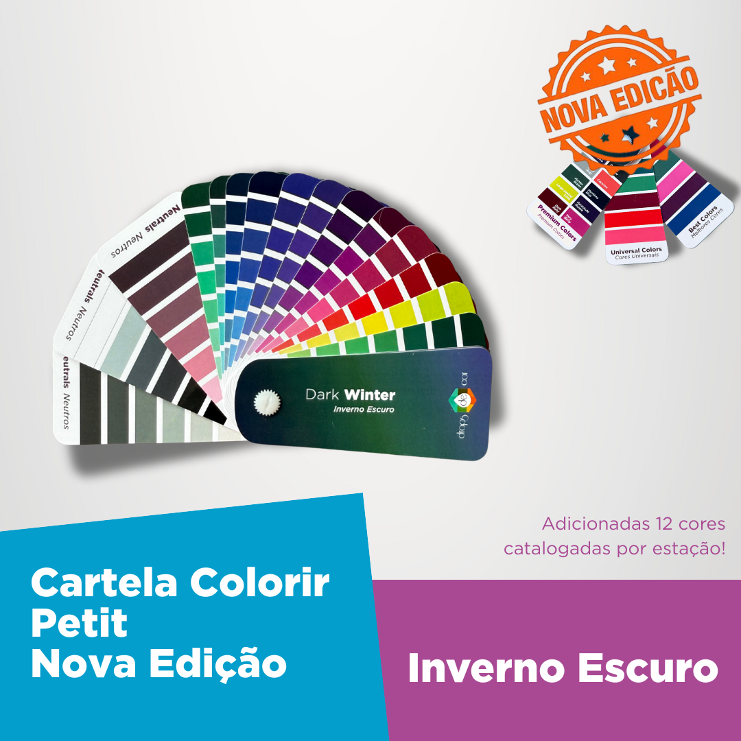 Cartela Colorir Petit Inverno Escuro - Nova Edição