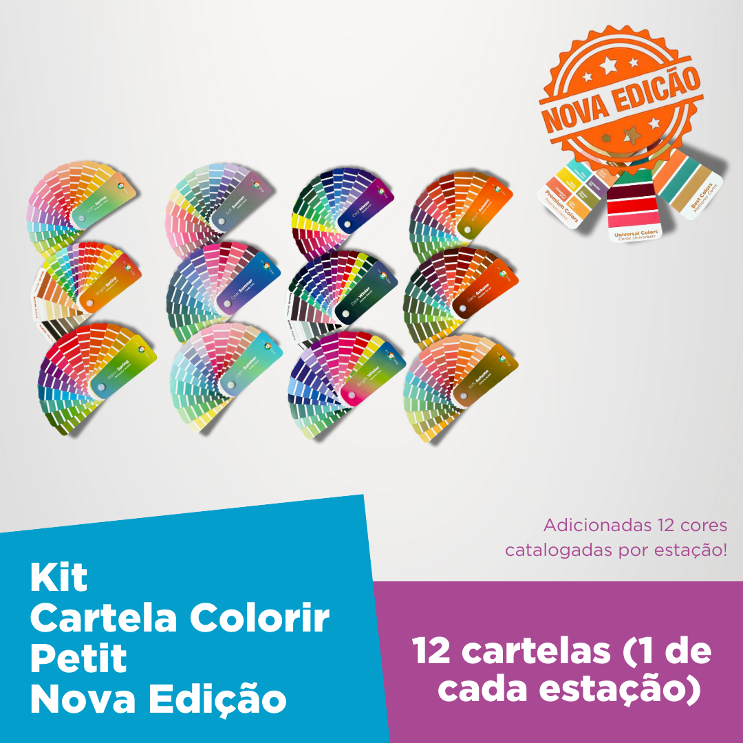 Kit Cartela Colorir Petit- Nova Edição