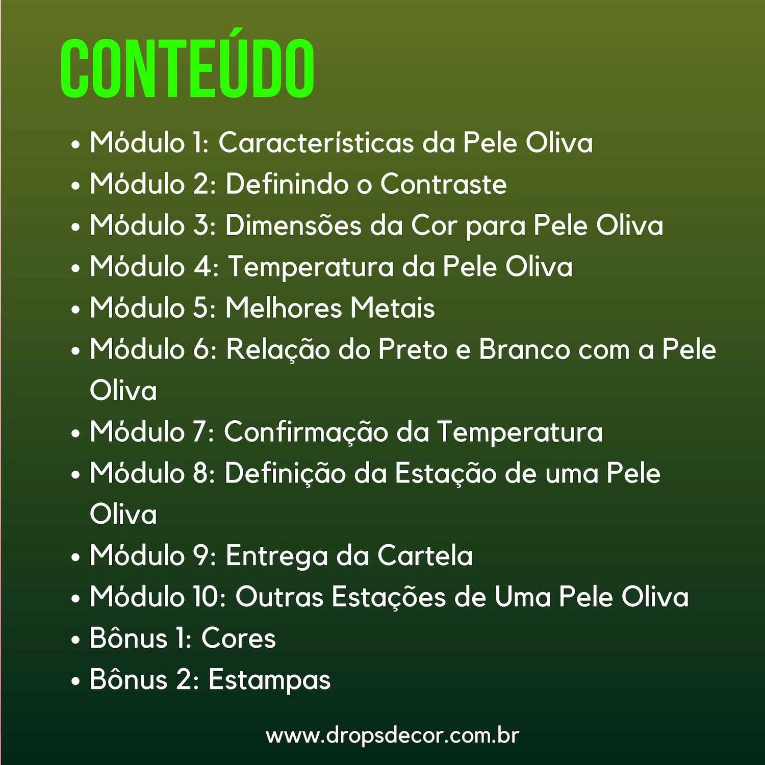 Workshop Análisando uma Pele Oliva - Portugues
