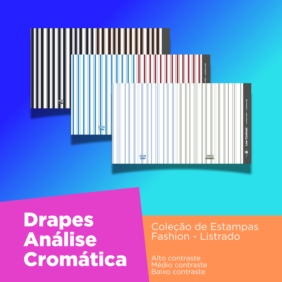 Nova Edição 2026 – Drapes Listrado – Coleção de Estampas Fashion