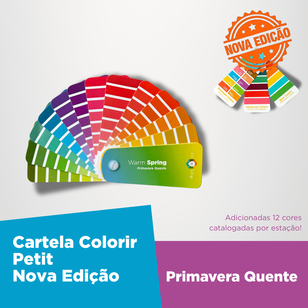 Nova Edição- Cartela Colorir Petit Primavera Quente