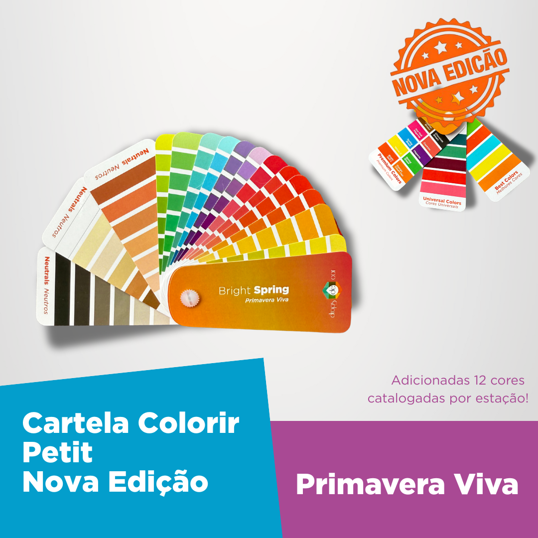 Nova Edição- Cartela Colorir Petit Primavera Viva