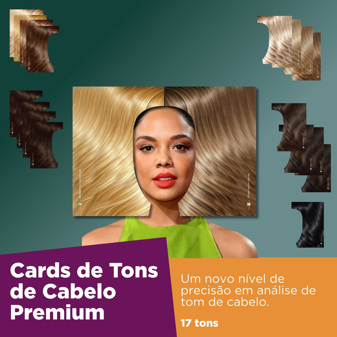 Cards de Tons de Cabelo Premium