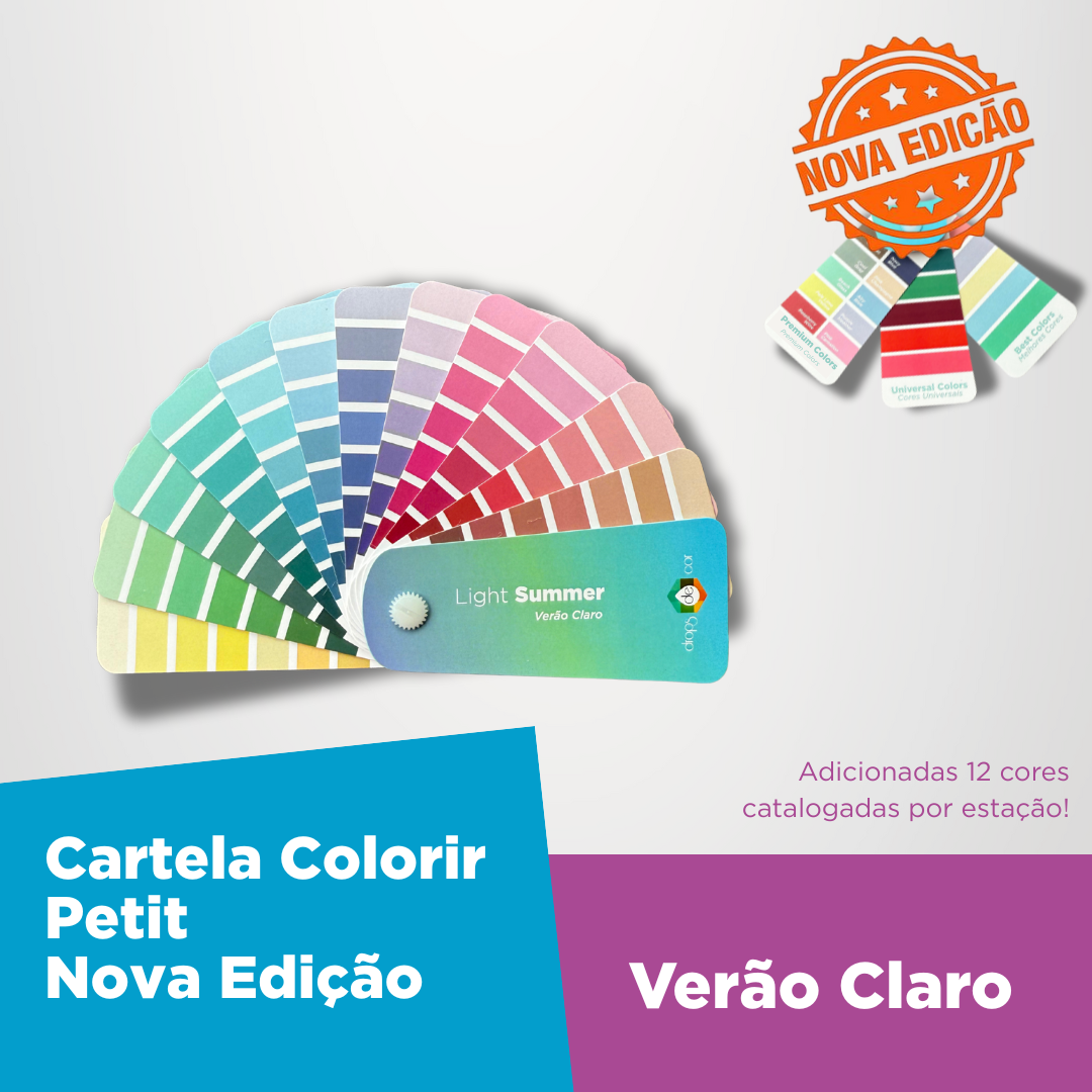 Nova Edição- Cartela Colorir Petit Verão Claro