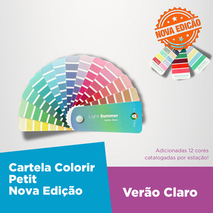 Nova Edição- Cartela Colorir Petit Verão Claro