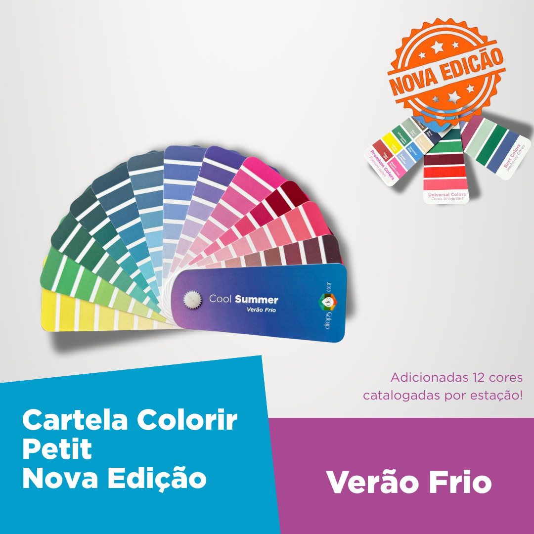 Cartela Colorir Petit Verão Frio - Nova Edição