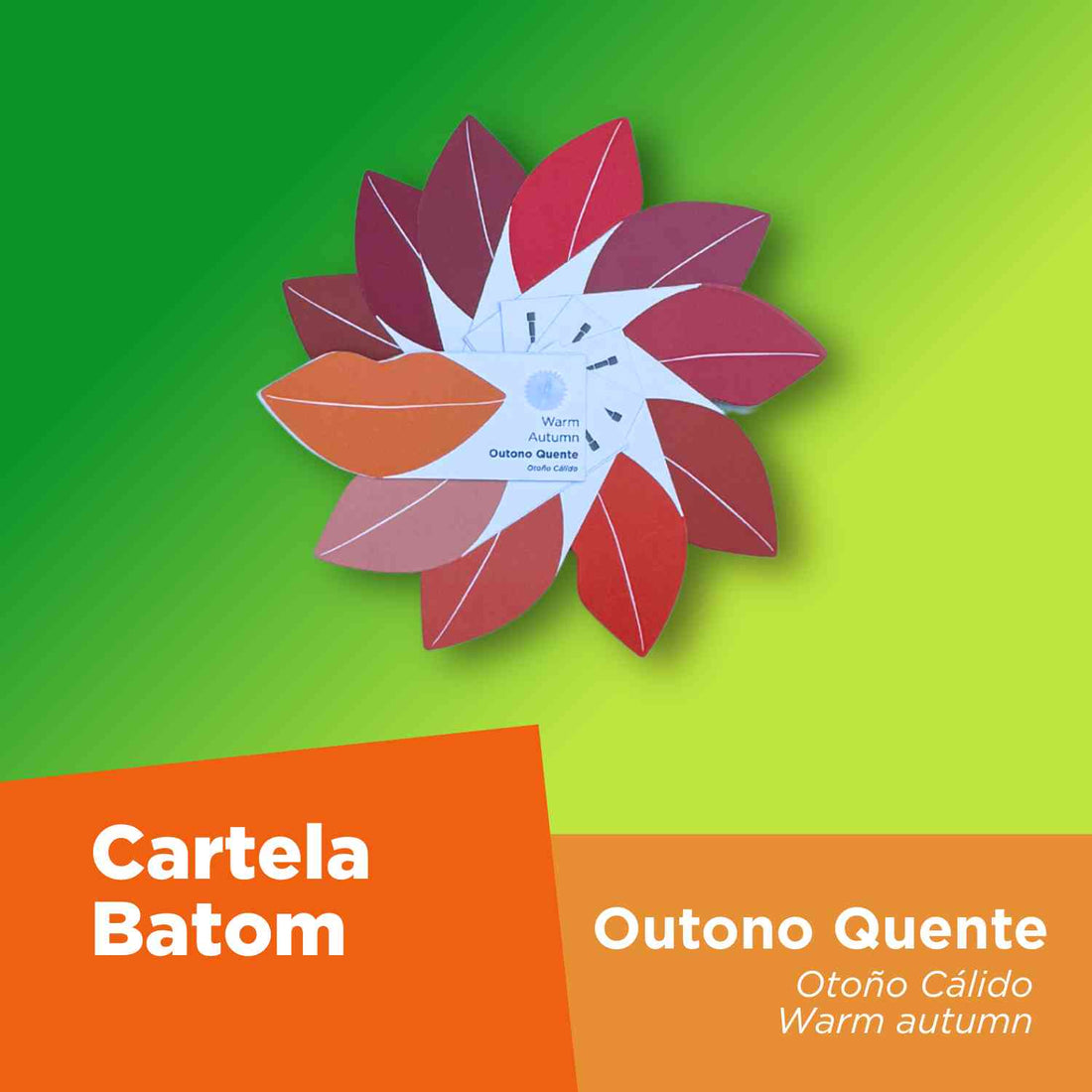 Cartela Batom + Make + Cabelo - Outono Quente